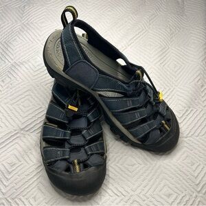 KEEN Men's Newport H2 Water Sandal with Toe Protection Navy Blue Size 9.5